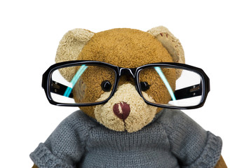 Teddy bear in glasses