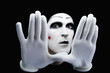 © korionov - mime isolated on black background