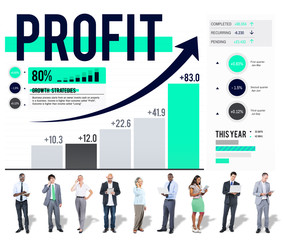 Canvas Print - Profit Finance Data Analysis Money Accumulation Concept