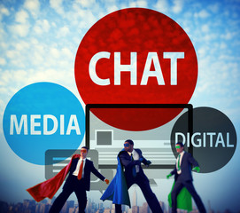 Wall Mural - Chat Media Digital Chatting Communication Connect Concept