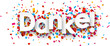 © Vjom - Paper danke confetti sign.