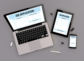 Canvas Print - responsive design job application zenith view