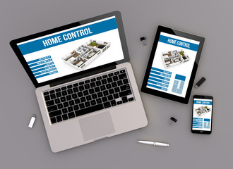 Canvas Print - responsive design home control zenith view