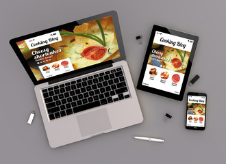 Canvas Print - responsive design cooking blog zenith view