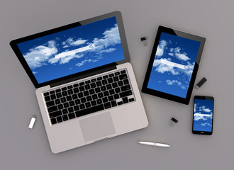 Canvas Print - responsive design cloud search zenith view