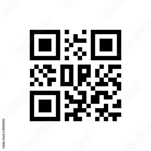 Fotografie, Obraz Qr code icon. Vector illustration. Eps 10
