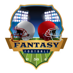 Wall Mural - American Fantasy Football Emblem Illustration