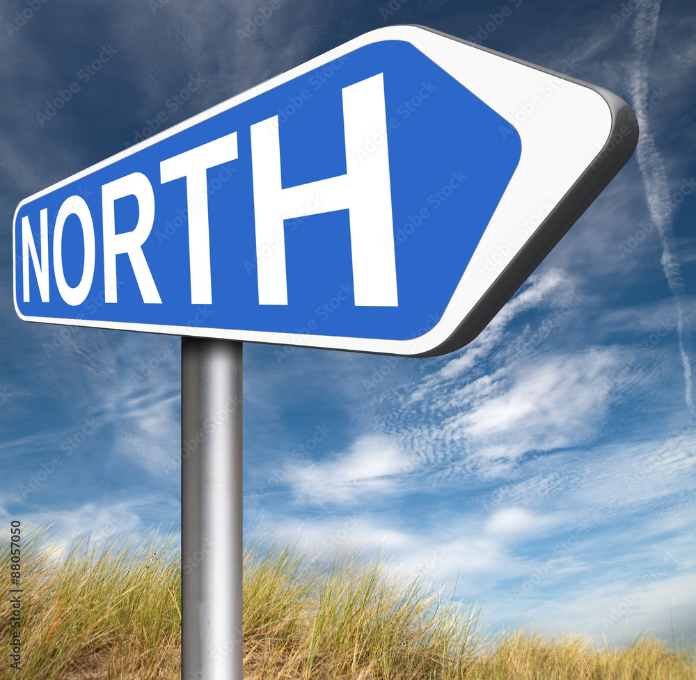 Norrish Rd Sign Stock-Illustration „north sign“ | Adobe Stock