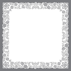 Square paper cut doily