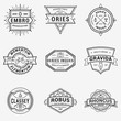© antartstock - Set of Thin Line Hipster Logotypes or Insignias