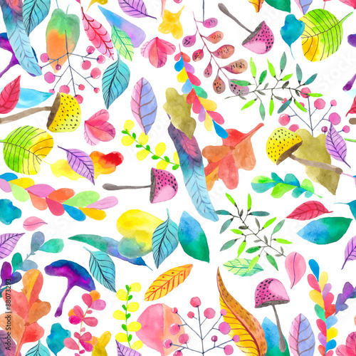 Cotton fabric Aquarell nahtlose Blumenmuster