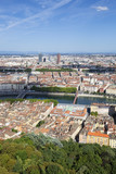 Fototapeta Paryż - Vertical view of Lyon