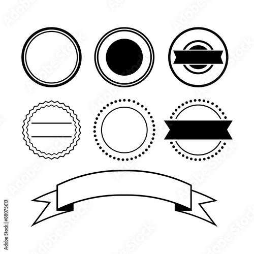 Complete Blank Badge and Emblem Vector Template Set - Buy this stock ...