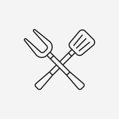 Wall Mural - Spatula line icon