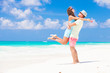 © el.rudakova - Romantic couple in bright clothes enjoying sunny day at tropical