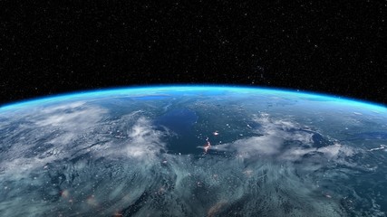 highly detailed sunrise over the earth, beautiful 3d animation. 4k (see more options in my portfolio