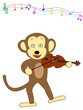 猿のヴァイオリン演奏