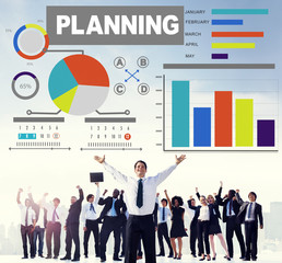 Poster - Planning Bar Graph Data Development Plan Strategy Concept