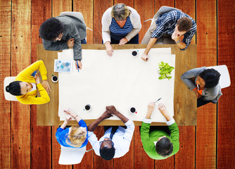 Wall Mural - People Meeting Work Place of Work Team Concept