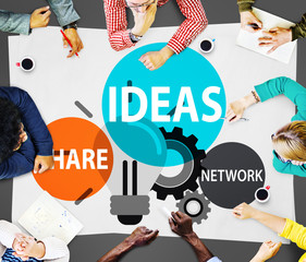 Canvas Print - Ideas Innovation Creativity Knowledge Inspiration Vision Concept