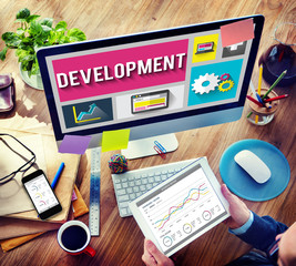 Sticker - Development Improvement Growth Team Goals Concept
