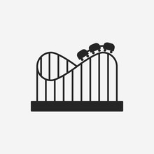 Amusement Park Roller Coaster Icon