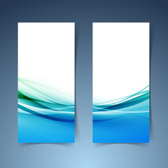 Wall Mural - Modern hi-tech swoosh wave banner collection