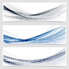 Canvas Print - Modern dotted wave header collection