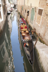 gondola boat in canal, venice