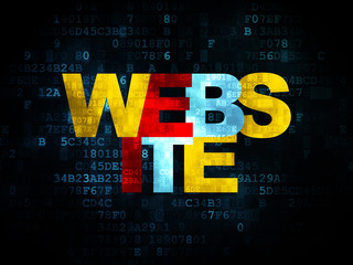 Web development concept: Website on Digital background