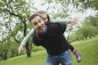 © Louis-Photo - Father and daughter in forest on a meadow