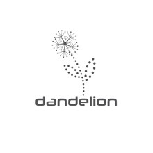 Cyber Dandelion Vector Design Template