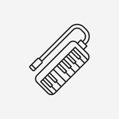 Sticker - musical instrument line icon