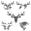 © UVAconcept - Set of vintage hunting and fishing labels and design elements