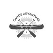 © faber14 - Canoe adventure. Badge, design element.