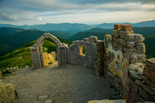 A Fortress On A Background Of Mountains, Where He Download The Film Storm Gates. Gelendzhik District.Russia.