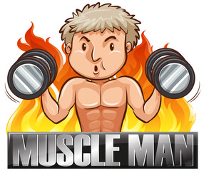 Sticker - Muscle man