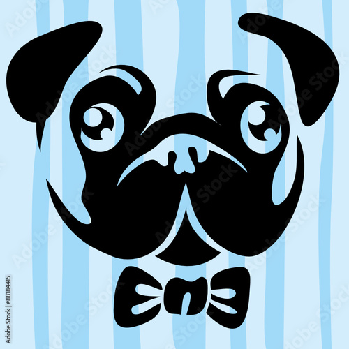 Pug Face Stock Vector | Adobe Stock
