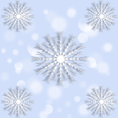 Seamless Pattern with Snowflakes