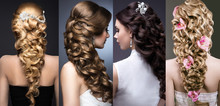 Collection Of Wedding Hairstyles. Beautiful Girls. Beauty Hair. 
