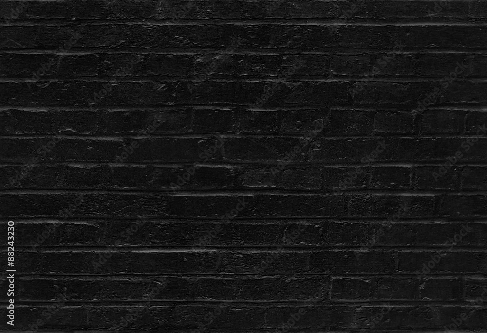 Seamless black brick wall pattern texture background Stock Photo ...