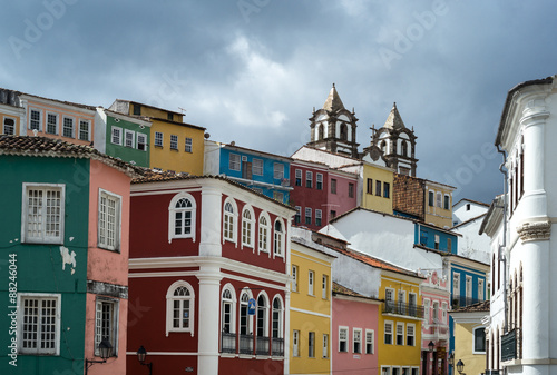 Fotografía Brazil, Salvador, the old Pelourinho district seen from Peolurinho sqare