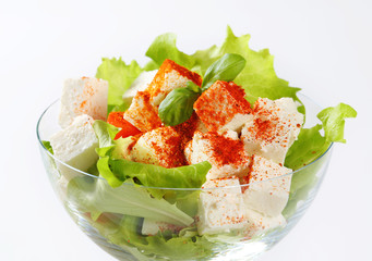 Poster - Diced feta with fresh vegetables