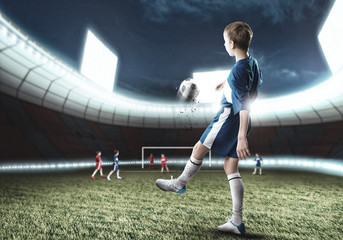 Wall Mural - Young football champion