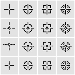 Wall Mural - Vector black crosshair icon set