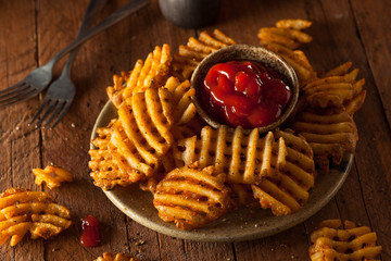 Crispy Homemade Waffles Fries