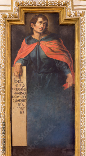 Cuadros en Lienzo Cordoba - fresco of prophet Joel in church Iglesia de San Augustin