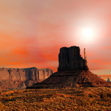 Fototapeta  - Sunset Skies Monument Valley