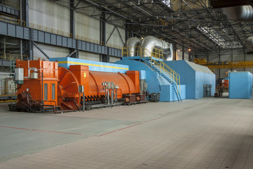 Steam turbine - coal power station.