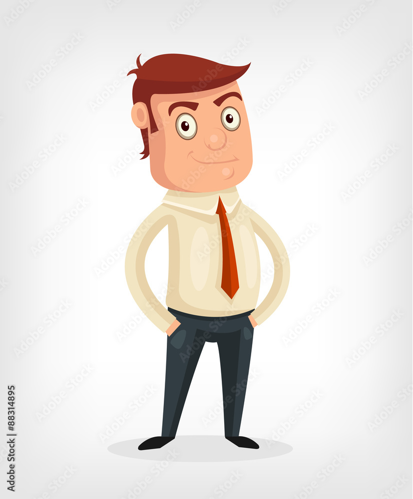 Vector businessman flat cartoon illustration Stock Vector | Adobe Stock